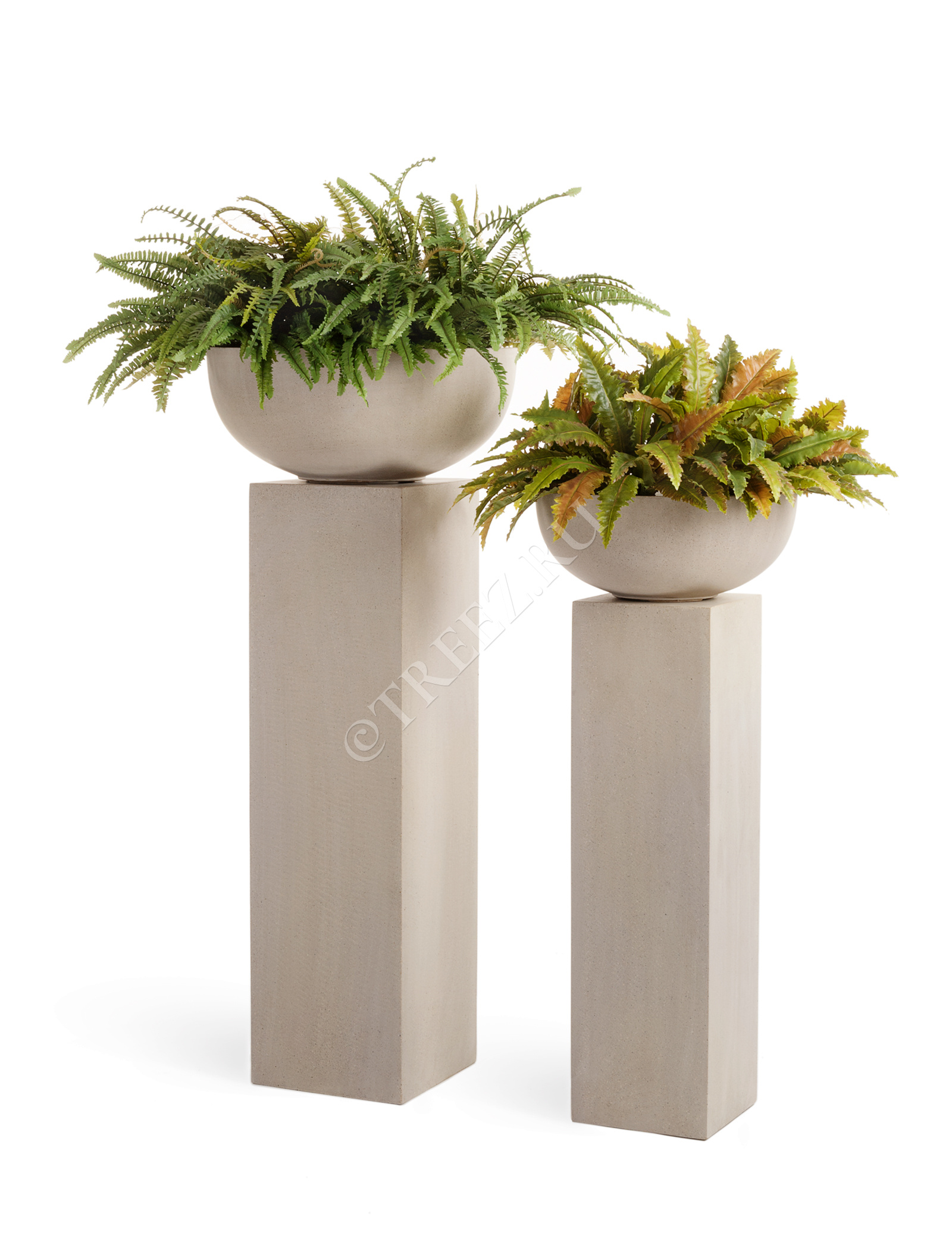 41.3317-02-007-BE-100 Кашпо  Effectory - серия Beton - Колонна - Белый песок Цветочная коллекция  - Вид №6