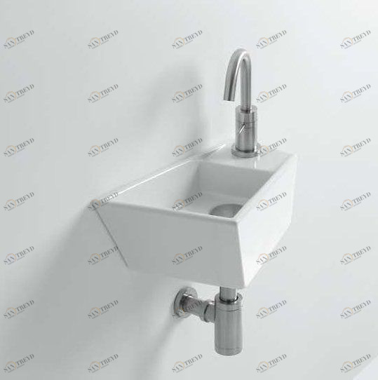 41896 Подвесная раковина настенная овальная   белая Santreyd 