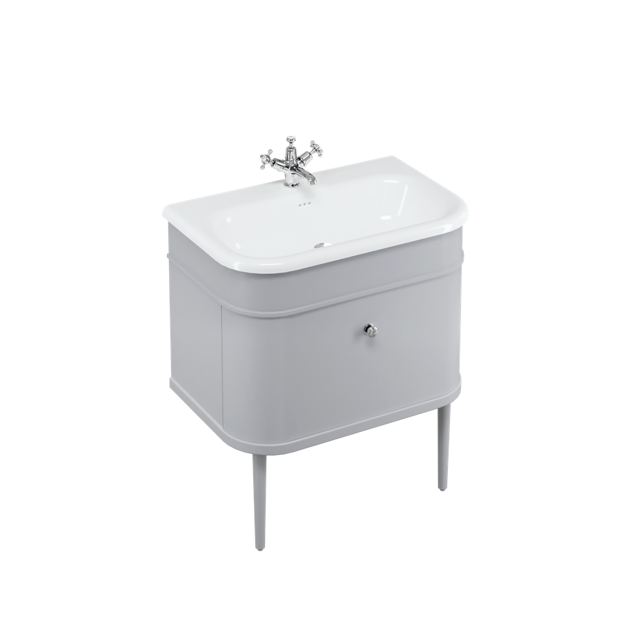 Burlington Chalfont Chalfont 750мм Тумбочка с одним ящиком - Классический серый с золотыми ногами CH75G-CHLEGGOLD 