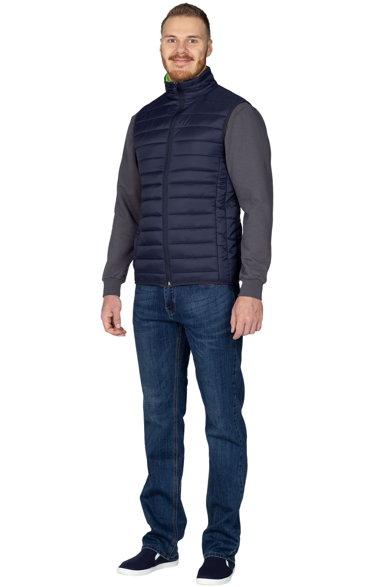 69667 Жилет стеганый  dark blue El-Risto  Демисезонная одежда размер XXXL (108)  - Вид №1