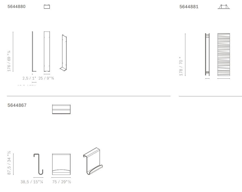 Отдельно стоящая офисная перегородка из дуба Poltrona Frau офис-системы управления ARCH-00026494 - Вид №3