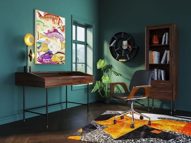 5 спиц подлокотник поворотный операционный офисный стул KARE Design PATRON WALNUT ARCH-00106420 - Вид №6