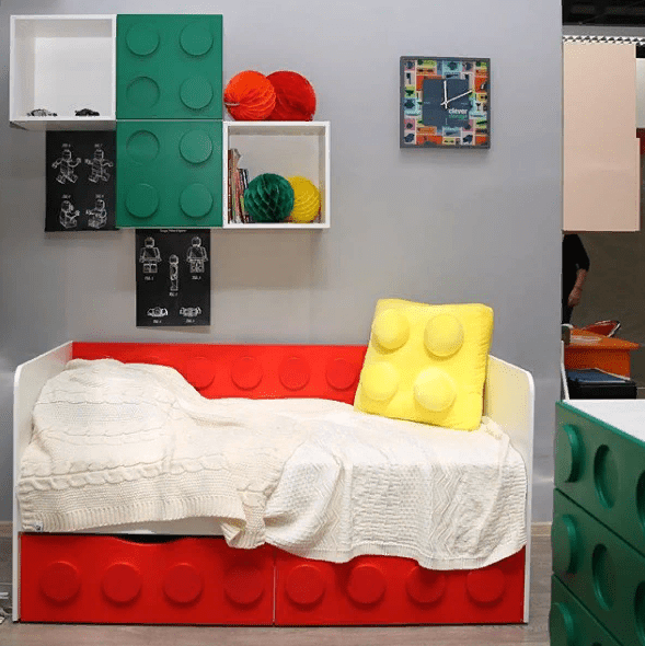 Детский диван-кровать с 2 ящиками "Леголенд" МАНДАРИН ЛЕГОЛЕНД 178709 Розовый Santreyd  - Вид №6