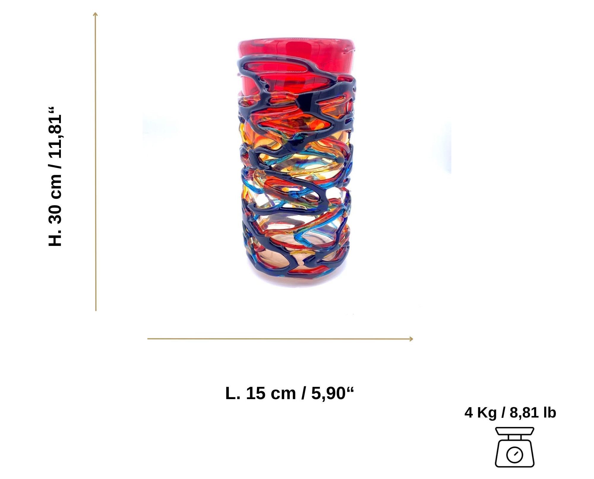 ВАЗа ручной работы из муранского стекла YourMurano Wired Vases ARCH-00004424 - Вид №5