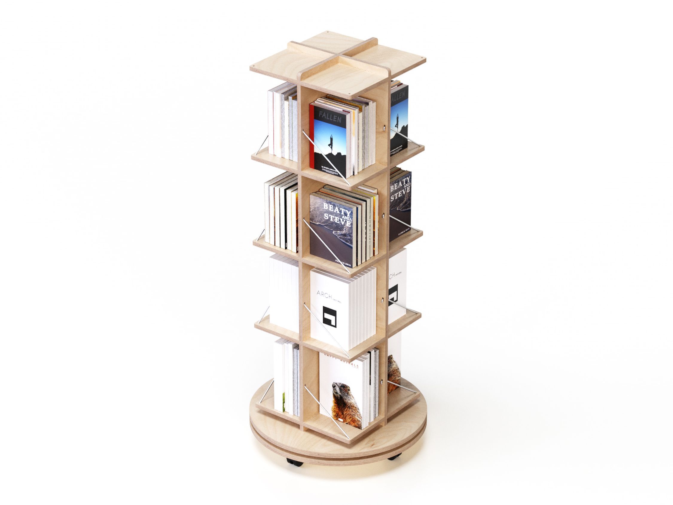 Деревянная вращающаяся витрина с колесами Esposit экспоненты ARCH-00123831 - Вид №6