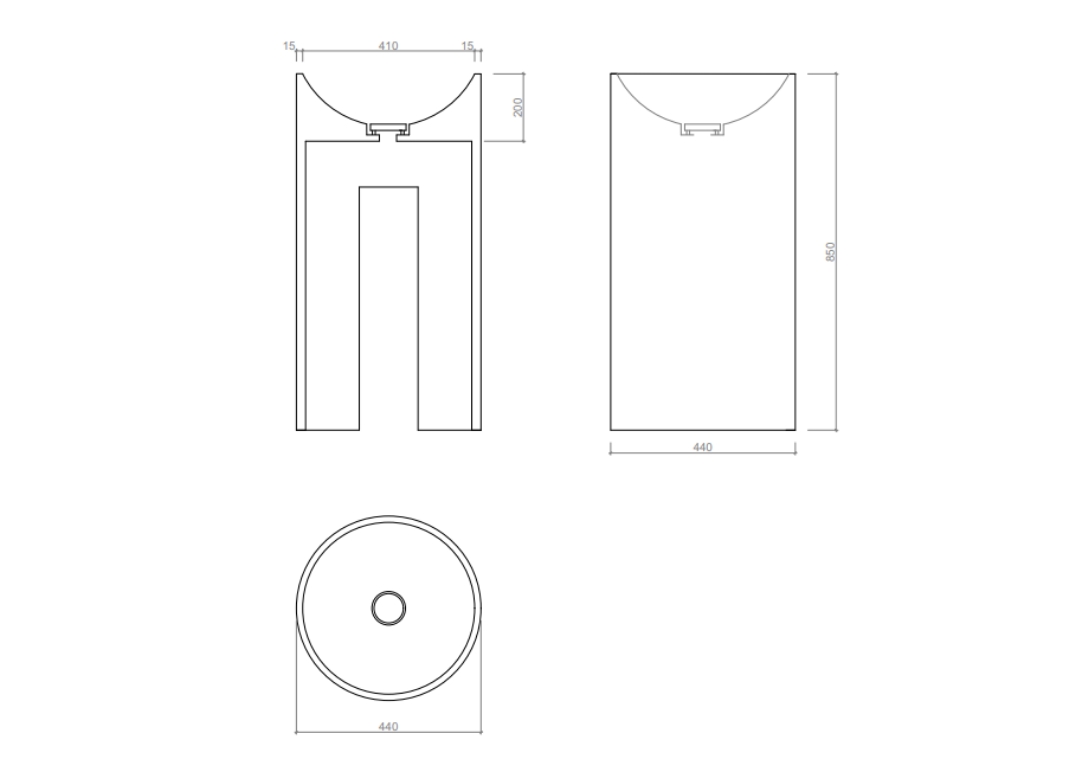 WВ-611 Раковина из бетона WB-611 BET-ON BetOn  - Вид №3