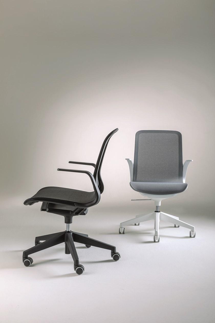 Luxy Стул для руководителя из нейлона® с подлокотниками и средней спинкой Smartlight sun-id-1480599 - Вид №5