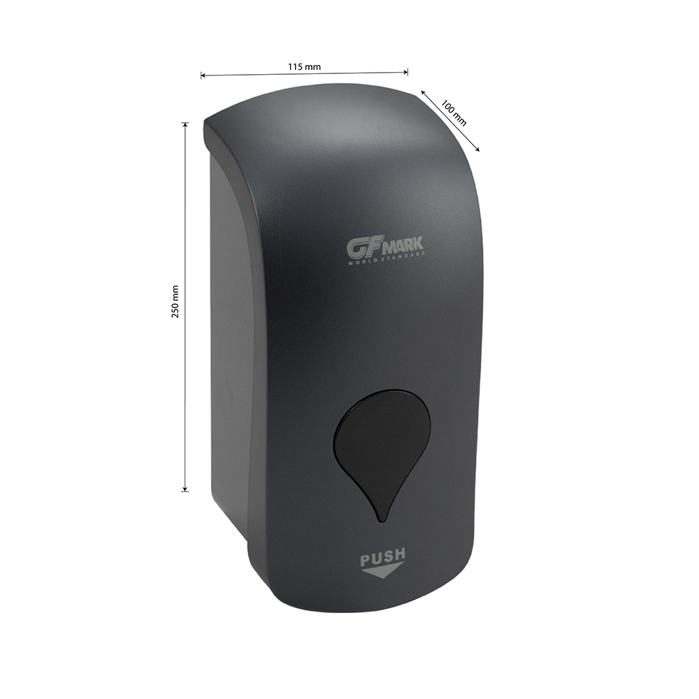 GFmark - Дозатор для ДЕЗИНФЕКЦИИ, пластик АБС, ЧЁРНЫЙ, большой, с глазком, 1000 мл,, код: 659  - Вид №9