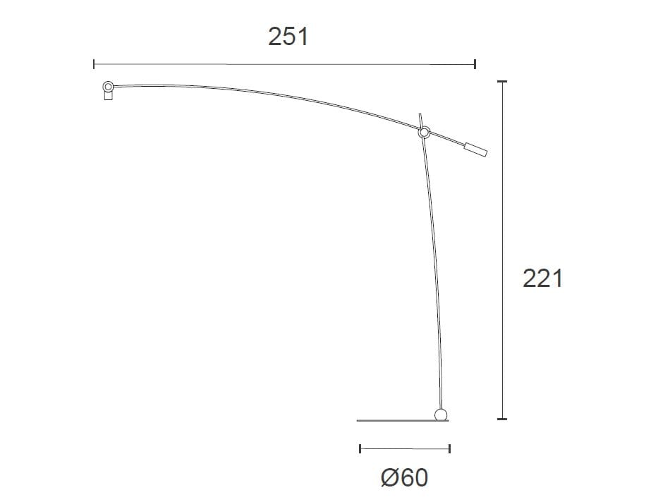 Регулируемая металлическая светодиодная напольная лампа ZAVA NINO SBRACCIO FLOOR ARCH-00042056 - Вид №2