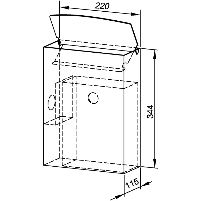 727240 Урна для гигиенических отходов с дозатором гигиенических пакетов WP177-1 WAGNER_EWAR A-LINE Wagner Ewar  - Вид №1