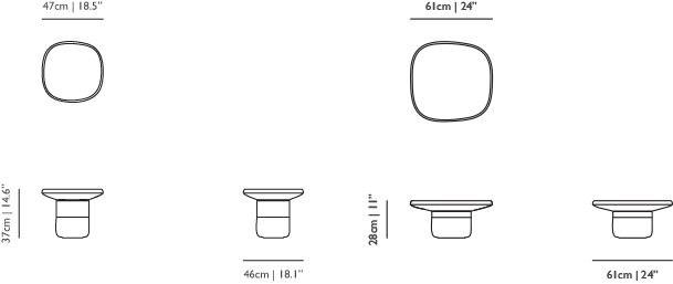 moooi Низкий квадратный керамический журнальный столик Obon sun-id-1512859 - Вид №6