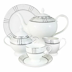 Сервиз чайный фарфоровый белый на 6 персон, 21 предмет "Шенонсо" ANNA LAFARG EMILY ШЕНОНСО 00-3946914 Белый