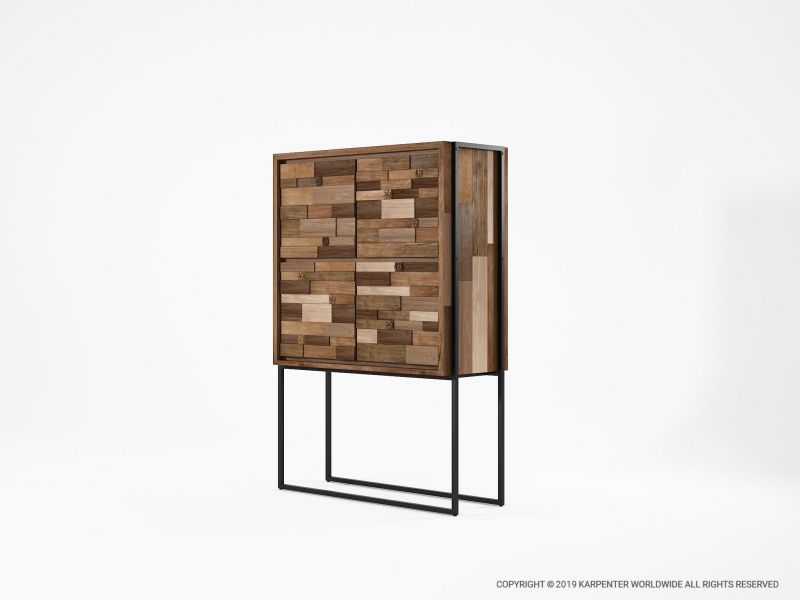 474_1177 Шкаф 4 двери Karpenter Carv'n in Black  - Вид №1