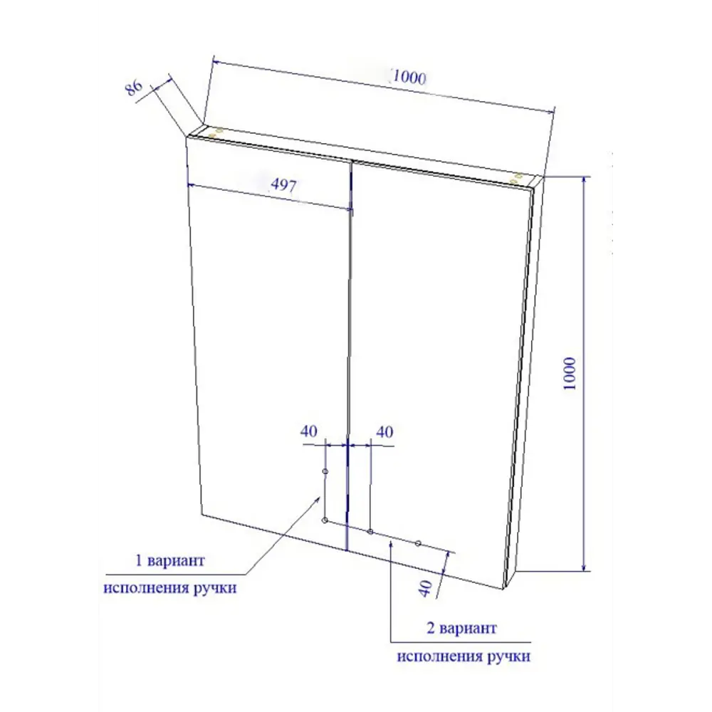 Шкаф сантехнический подвесной 100x100 см цвет белый Santreyd STLM-2113645 - Вид №3