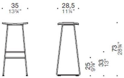 ESTEL GROUP Высокий металлический табурет-санки с подставкой для ног sun-id-1439980 - Вид №3