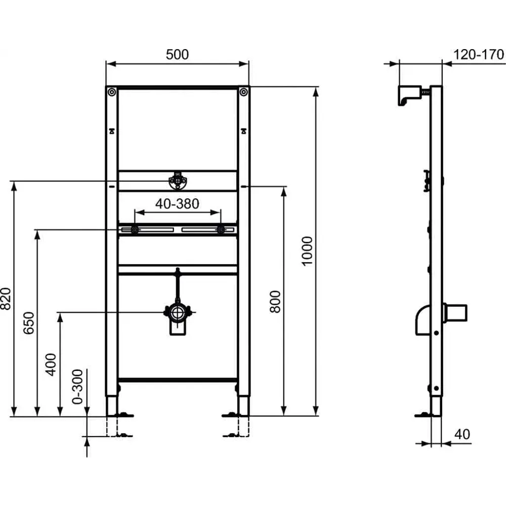 Рама для монтажа писсуара Ideal Standard ProSys 82423382 STLM-2032233  - Вид №2