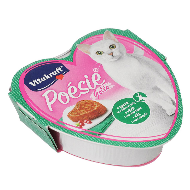 ПР0039662 Корм для кошек Poesie дичь, клюква в желе конс. 85г VITAKRAFT 
