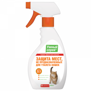 ПР0004599 Умный спрей Защита мест, не предназначенных для туалета кошек (антигадин) 200мл Apicenna