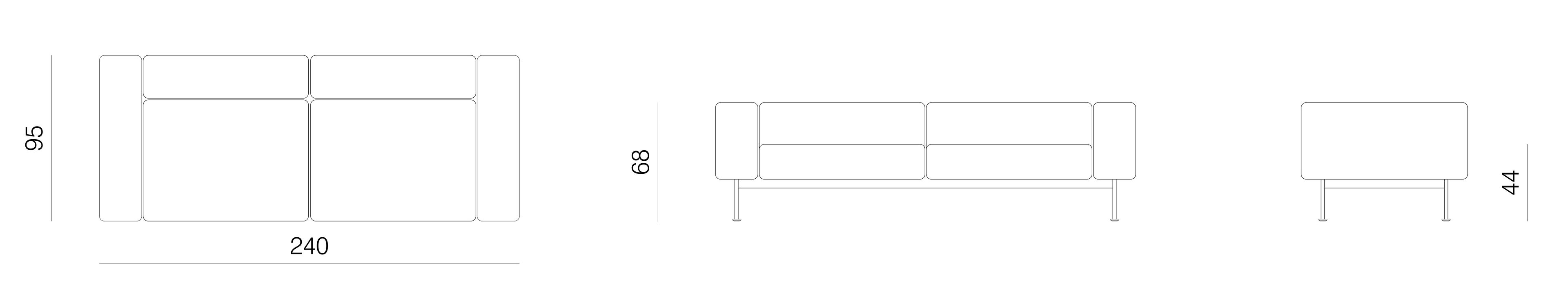 Ткань сад диван с полуостровом prostoria Convert ARCH-00044658 - Вид №4