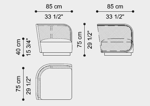 Тканевое угловое кресло с подлокотниками ETRO Home Interiors Caral ARCH-00004702 - Вид №1
