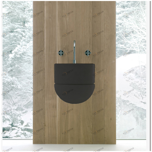 M16 Подвесная раковина настенная овальная Neutra Design  черная 