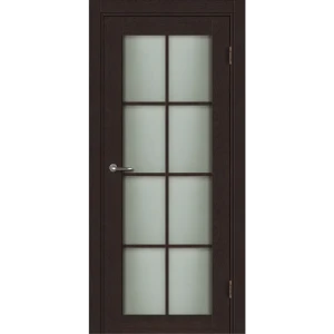 Дверь межкомнатная со стеклом Пьемонт 70x200 см CPL цвет дуб оверленд с замком и петлями