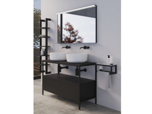 Алюминиевый напольный двойной умывальник