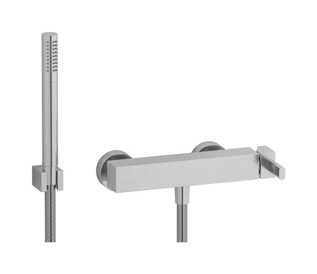 Встроенный смеситель для душа в комплекте с душевым гарнитуром. WE ARE IB sb390ss Brushed Nickel Superbox 