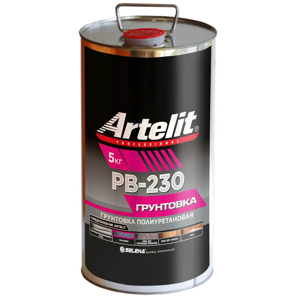 Грунтовка для сухих и влажных помещений Artelit PB-230 прозрачная 5 кг 89405833 STLM-2078853 