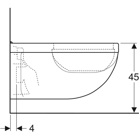 208550000 Подвесной унитаз настенный Белый Geberit  Германия  - Вид №4