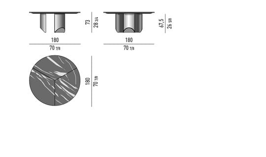 Круглый мраморный стол для гостиной Minotti Клин ARCH-00083496 - Вид №9