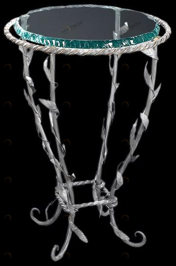 Tisserant Круглый стеклянный высокий журнальный столик sun-id-1506343