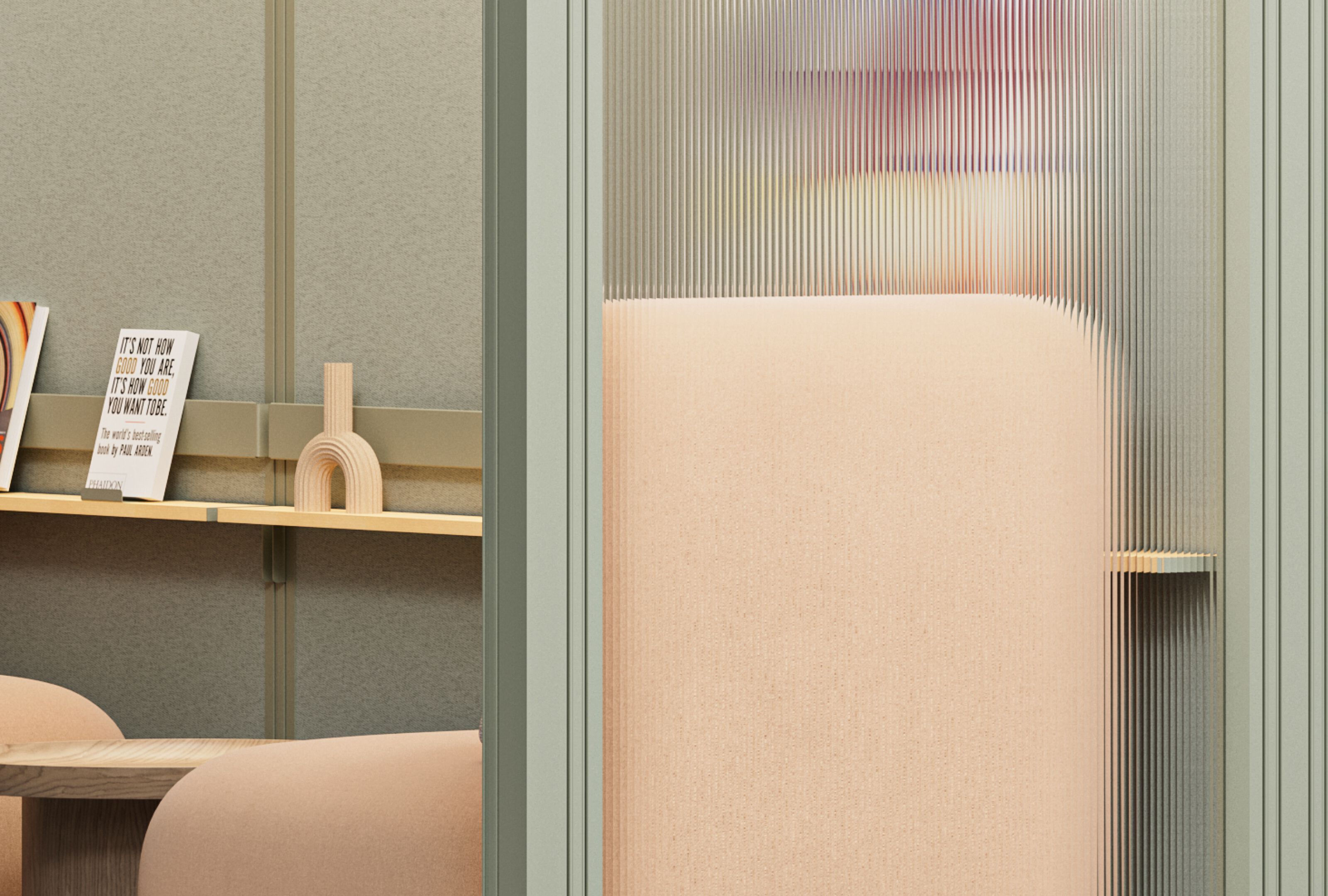 Алюминиевый и стеклянный офисный остров для кофе-брейка Mute Modular ARCH-00138620 - Вид №1