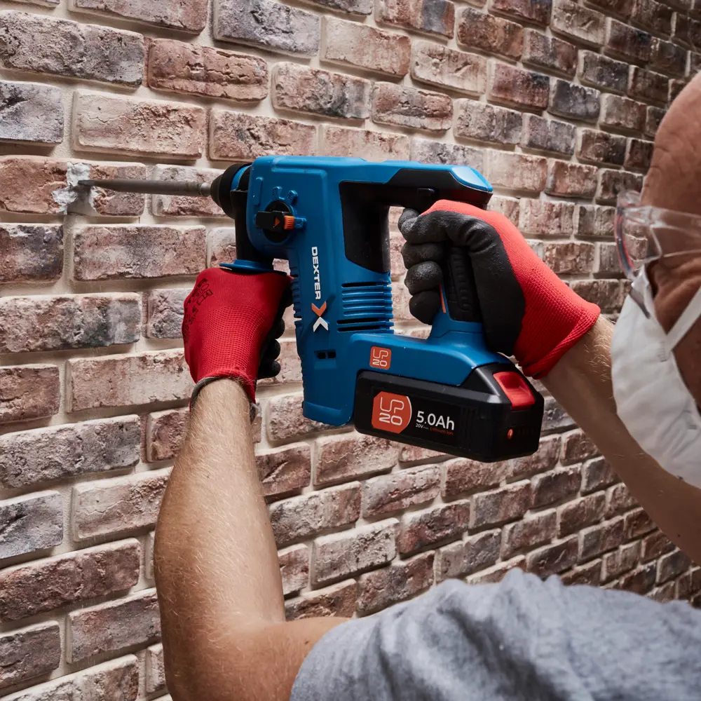 Перфоратор SDS-plus Dexter 20VRH2-17.1, 20 В Li-ion, 1.7 Дж, без АКБ и ЗУ STLM-2158048 - Вид №13