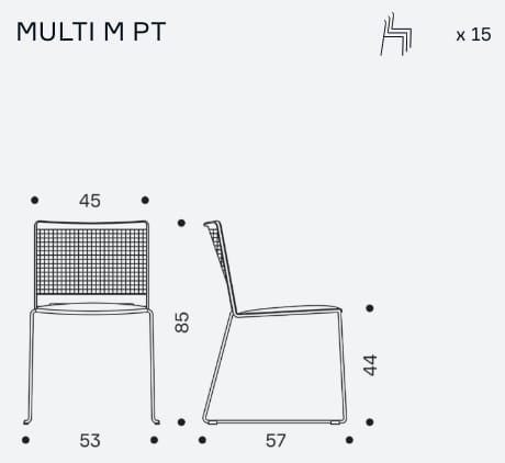 Высокий стул со встроенной подушкой IBEBI мульти ARCH-00002162 - Вид №2