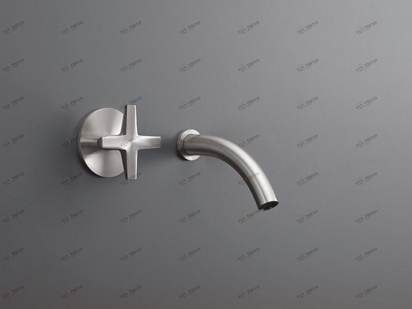 Ceadesign Смеситель для умывальника из нержавеющей стали с гидропрогрессией настенный Cross Crx 07