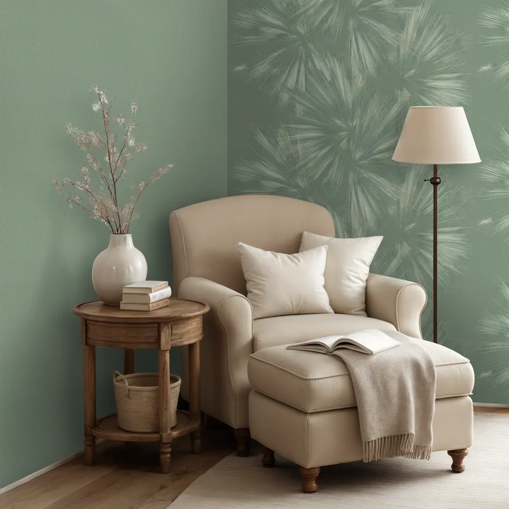 Обои флизелиновые Ornamy Extase зеленые 1.06 м OR8084-04 STLM-2152472 - Вид №3