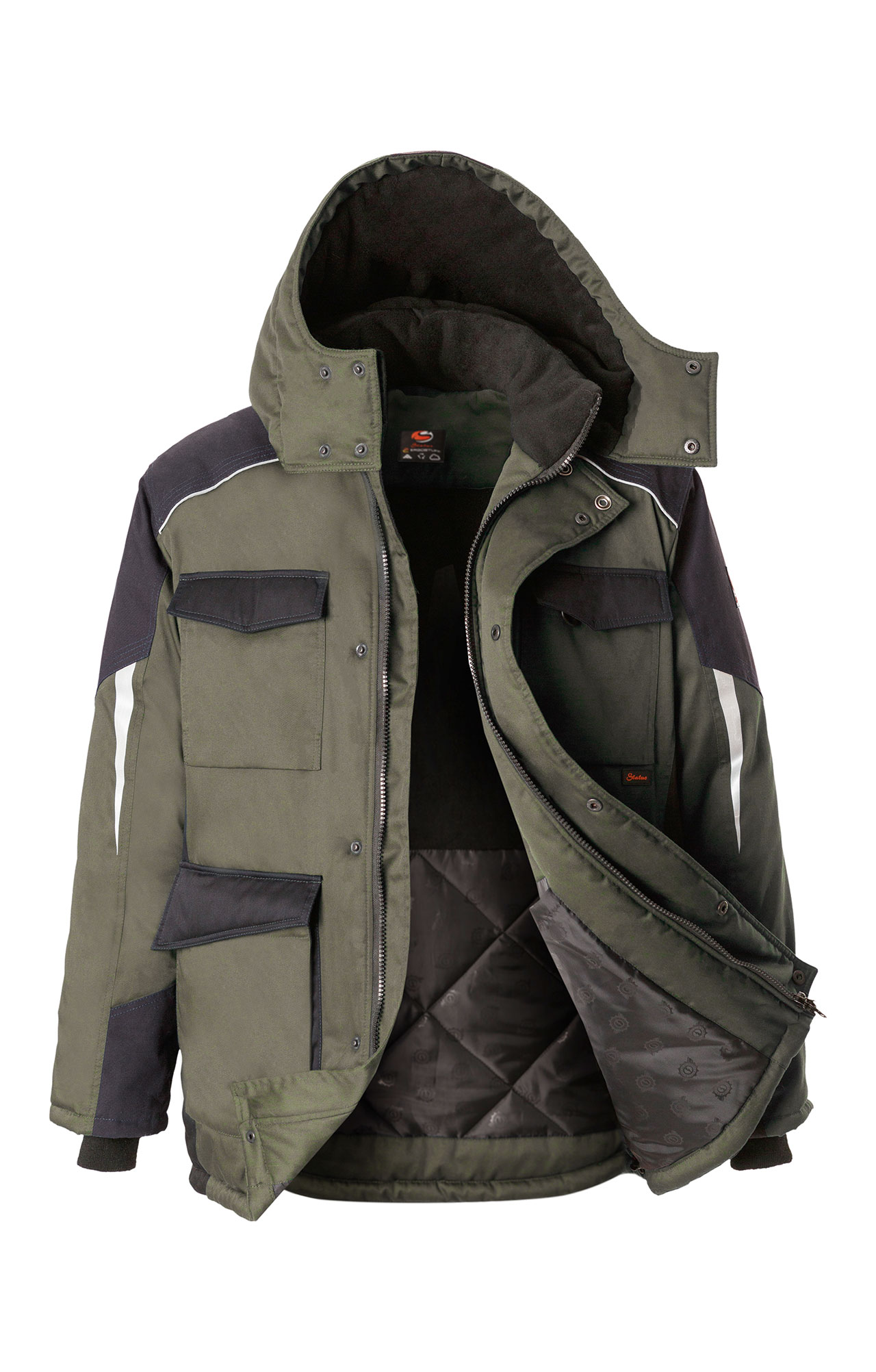 5037898 Костюм утепленный серый хаки графит STATUS  Зимняя спецодежда  размер 56-58/182-188  - Вид №4