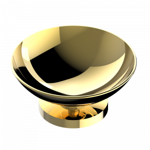 G3V-544 Мыльница на подставке, диаметр : 100 мм Thg-paris Montaigne marbre blanc Vénus Золото