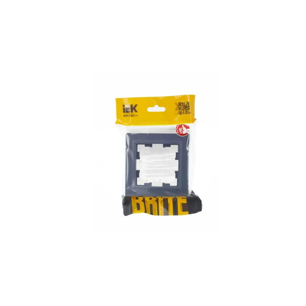 Рамка для розеток и выключателей IEK Brite 1 пост IP44 цвет маренго 89361871 STLM-2201906 - Вид №3