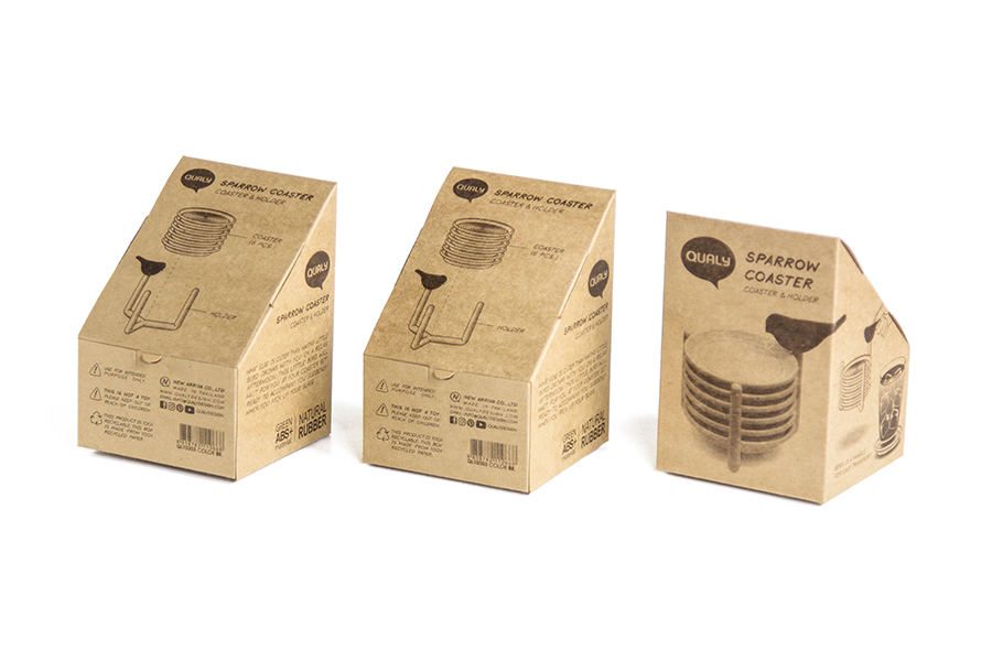 QL10303-BK Подставочная салфетка под стакан Пластмассовая Qualy Великобритания  - Вид №3