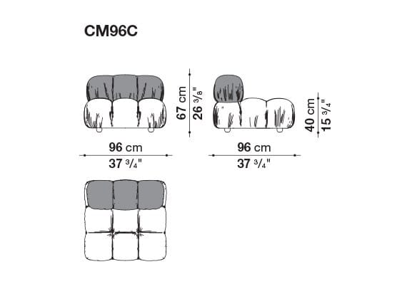 Модульный кожаный диван capitonné B&B Italia Хамелеонда ARCH-00127086 - Вид №18