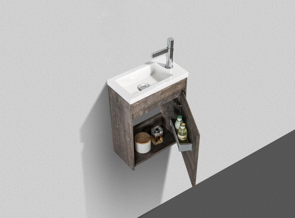 Мебель для ванной BelBagno PIETRA MINI-400-PT правосторонняя  - Вид №3