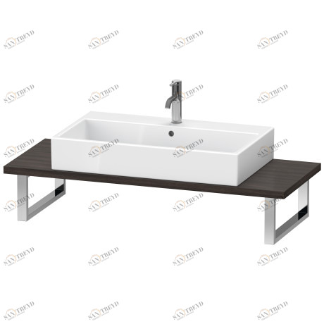 XL106C05353 Консоль для накладных раковин и встраиваемых умывальников, Толщина консоли 30 мм X-Large #XL106C 550 мм Каштан темный, декор Duravit