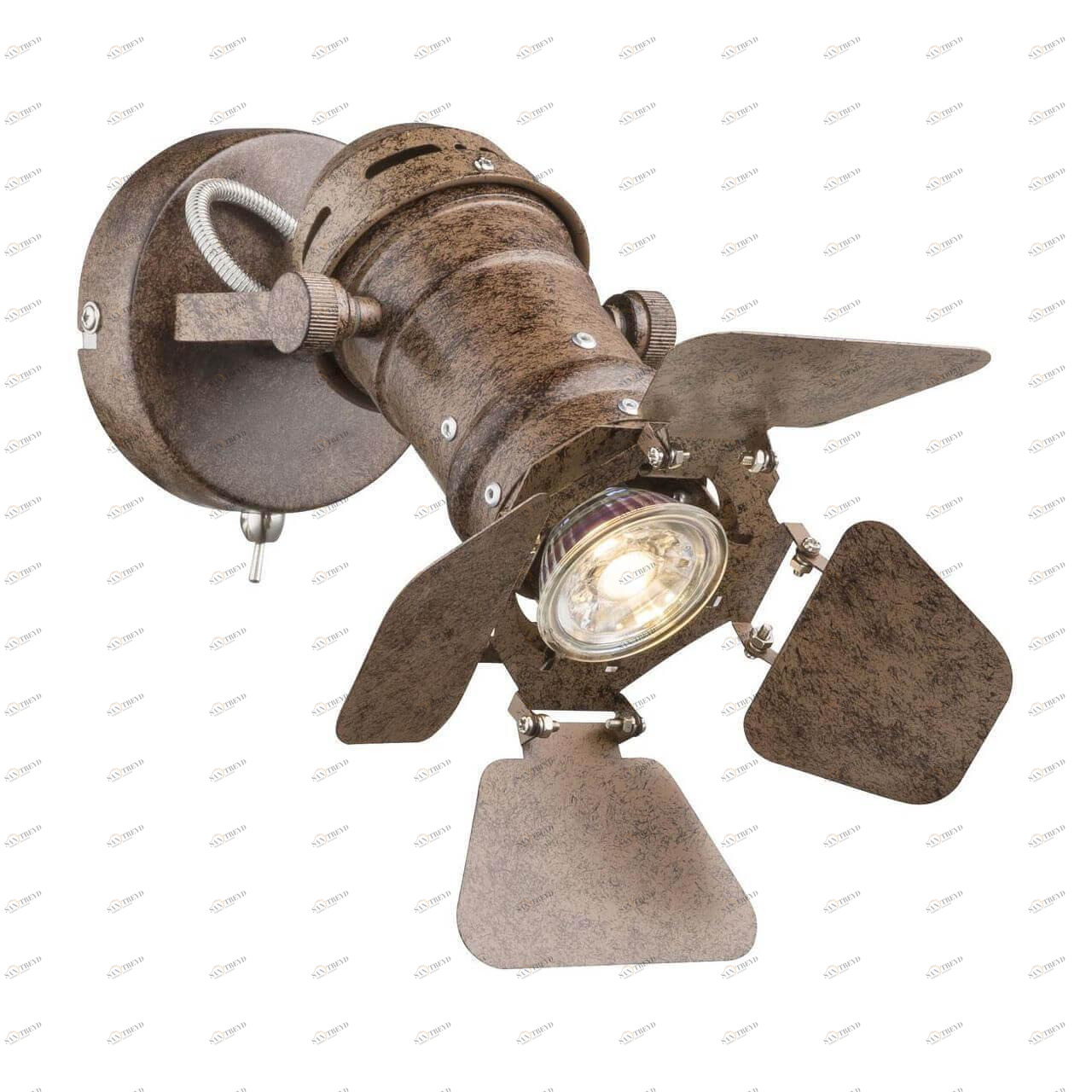 Спот настенный галогеновый со шторками коричневый Egon 54650-1 GLOBO СОФИТЫ 00-3925603 Коричневый Ceramica Globo 