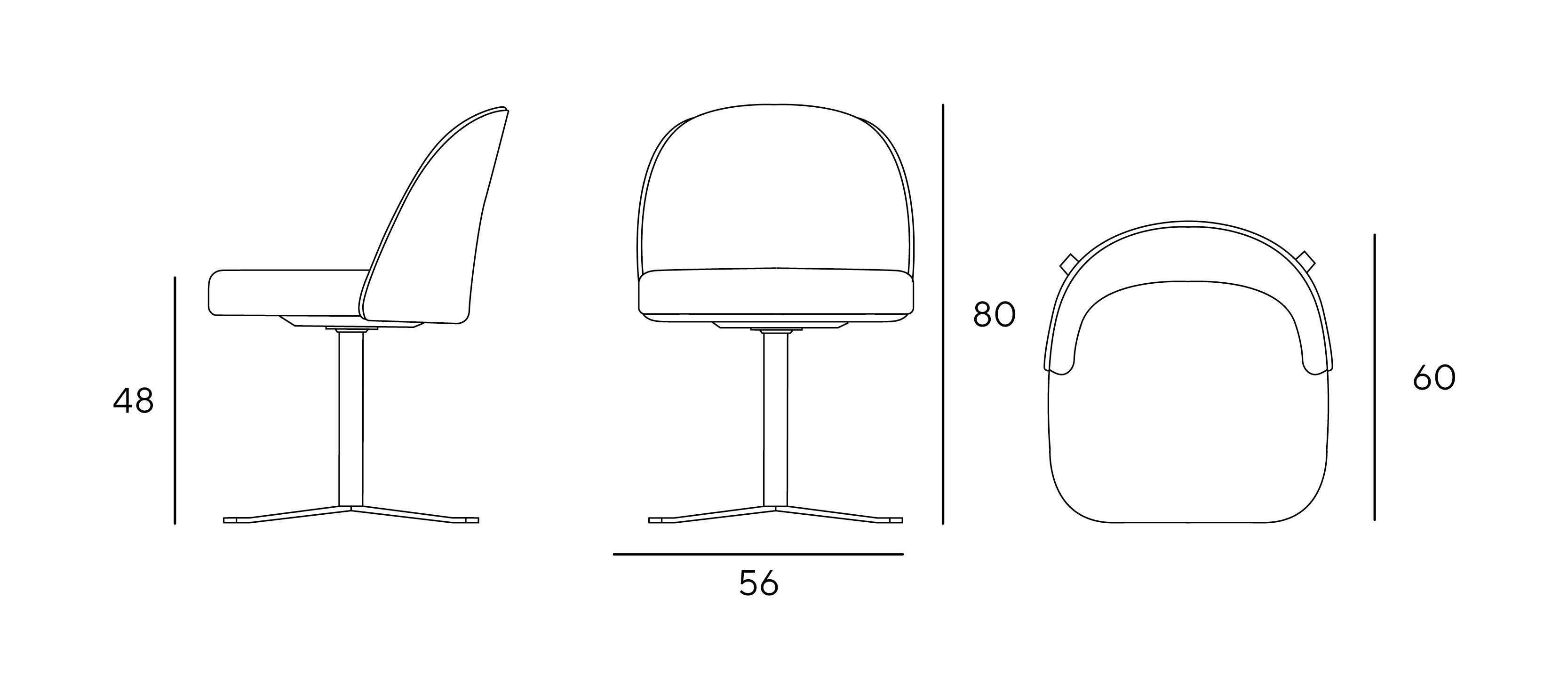 Тканевый стул с подлокотниками Innova Imbottiti TWIN ARCH-00052251 - Вид №4