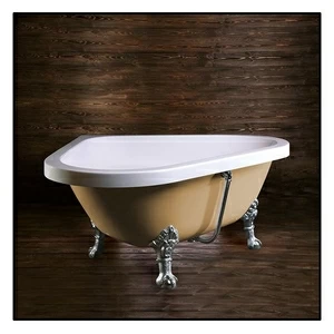 Ванна Akcjum Camelia WR-07-05-Ch-N угловая бежевая с хромированными ножками