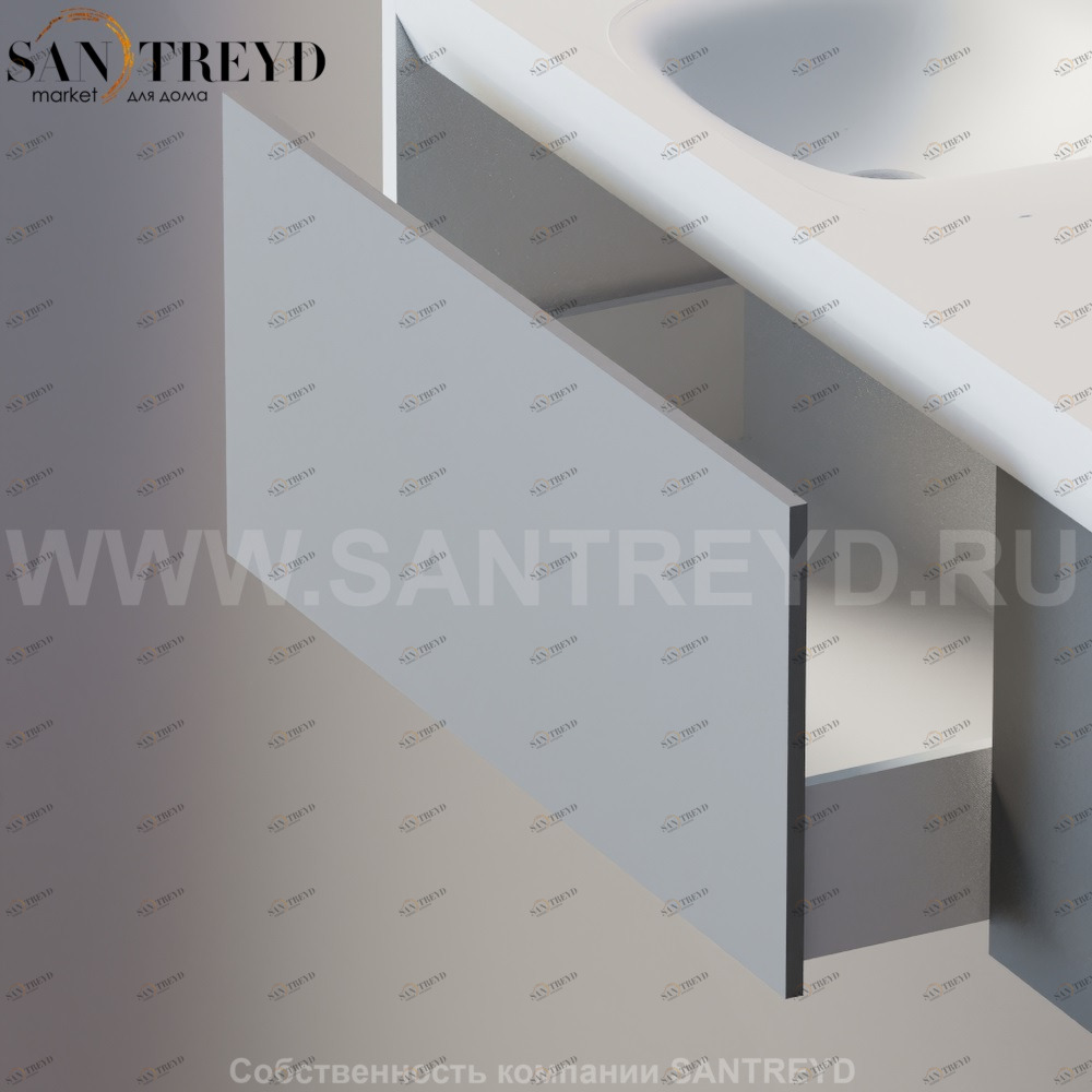 EVOLUZIONE Выдвижной ящик с серой фронтовой панелью AEVOM17010D Agape