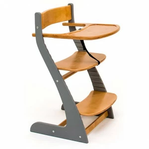 Детский растущий регулируемый стул "Усура" графит, дерево БЕЛЬМАРКО  326886 Желтый;серый