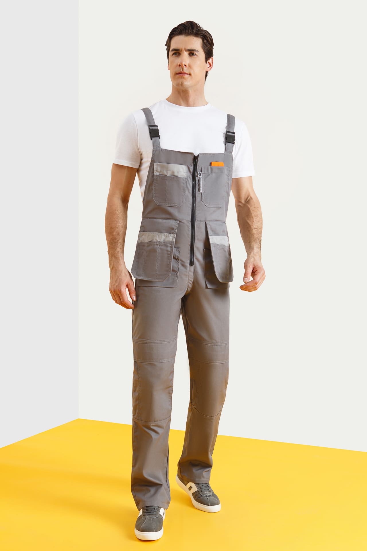 69429 Полукомбинезон "Профессионал-2" темно-серый со светло-серым  Летняя спецодежда  размер 44-46/170-176  - Вид №2